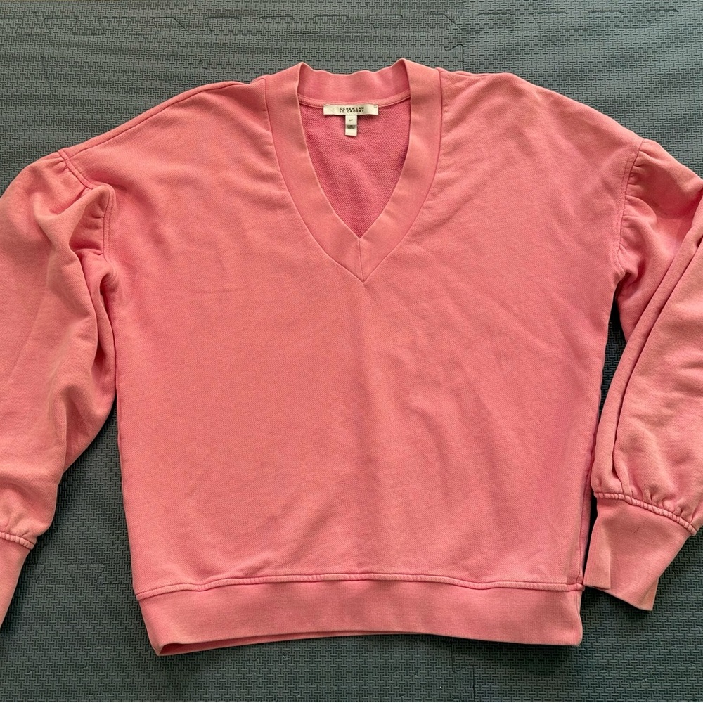 10 Crosby Derek Lam V-Neck Pink Sweatshirt